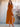 Halter Ankel A-Line Bridesmaid Dress With Slit - Burnt Orange