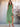 Halter Ankel A-Line Bridesmaid Dress With Slit - Sage Green