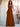 Halter Pleats A-Line Chiffon Bridesmaid Dress - Burnt Orange