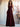 Halter Pleats A-Line Chiffon Bridesmaid Dress - Burgundy