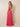 Halter Chiffon A-Line Floor Length Maxi Bridesmaid Dress in Hot Pink