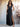 Ruffle Deep V-Neck A-Line Ankel Chiffon Bridesmaid Dress - Navy Blue