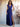 Ruffle Deep V-Neck A-Line Ankel Chiffon Bridesmaid Dress - Royal Blue