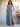 Ruffle Deep V-Neck A-Line Ankel Chiffon Bridesmaid Dress - Dusty Blue