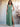 Ruffle Deep V-Neck A-Line Ankel Chiffon Bridesmaid Dress - Eucalyptus