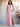 Ruffle Deep V-Neck A-Line Ankel Chiffon Bridesmaid Dress - Pink