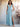 Ruffle Deep V-Neck A-Line Ankel Chiffon Bridesmaid Dress - Light Blue
