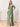 Ruffle Sleeve A-Line Chiffon Long Bridesmaid Dress With Slit - Sage Green