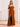 Boned Off Shoulder Waist Drop Chiffon Bridesmaid Dress - Burnt Orange