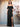 Ruffle Off Shoulder A-Line Chiffon Bridesmaid Dress - Black