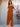 Off Shoulder Layered Bridesmaid Dress With Slit - Burnt Orange