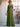 Off Shoulder Chiffon A-Line Bridesmaid Dress - Olive Green
