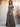 Off Shoulder Pleated Chiffon A-Line Bridesmaid Dress With Belt - Purple Grey