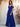 Off Shoulder Pleated Chiffon A-Line Bridesmaid Dress With Belt - Royal Blue