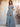 Off Shoulder Pleated Chiffon A-Line Bridesmaid Dress With Belt - Dusty Blue