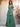 Off Shoulder Pleated Chiffon A-Line Bridesmaid Dress With Belt - Eucalyptus