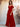 Off Shoulder Pleated Chiffon A-Line Bridesmaid Dress With Belt - Red