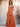 Off Shoulder Pleated Chiffon A-Line Bridesmaid Dress With Belt - Orange