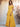 Off Shoulder Pleated Chiffon A-Line Bridesmaid Dress With Belt - Mustard Yellow