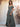 Off Shoulder Pleated Chiffon A-Line Bridesmaid Dress With Belt - Grey