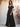Off Shoulder Pleated Chiffon A-Line Bridesmaid Dress With Belt - Black
