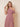 Off the Shoulder Chiffon Ruffled A-Line Bridesmaid Dress with Slit in Dusty Rose