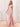 Ruffle Sleeve Square Chiffon Long Bridesmaid Dress - Blush Pink