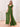 Ruffle Sleeve Square Chiffon Long Bridesmaid Dress - Olive Green