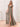 Ruffle Sleeve Square Chiffon Long Bridesmaid Dress - Taupe