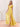 Ruffle Sleeve Square Chiffon Long Bridesmaid Dress - Yellow