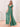 Ruffle Sleeve Square Chiffon Long Bridesmaid Dress - Eucalyptus