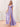 Ruffle Sleeve Square Chiffon Long Bridesmaid Dress - Lilac