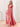 Ruffle Sleeve Square Chiffon Long Bridesmaid Dress - Coral
