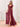 Ruffle Sleeve Square Chiffon Long Bridesmaid Dress - Desert Rose