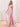 Ruffle Sleeve Square Chiffon Long Bridesmaid Dress - Pink
