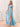 Ruffle Sleeve Square Chiffon Long Bridesmaid Dress - Light Blue