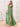 Ruffle Sleeve Square Chiffon Long Bridesmaid Dress - Sage Green