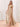 Ruffle Sleeve Square Chiffon Long Bridesmaid Dress - Champagne