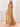 Ruffle Sleeve Square Chiffon Long Bridesmaid Dress - Gold