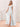 Ruffle Sleeve Square Chiffon Long Bridesmaid Dress - White