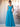 Square A-Line Chiffon Bridesmaid Dress With Bows - Blue