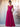 Square A-Line Chiffon Bridesmaid Dress With Bows - Fuchsia