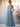 Square A-Line Chiffon Bridesmaid Dress With Bows - Dusty Blue
