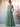 Square A-Line Chiffon Bridesmaid Dress With Bows - Eucalyptus