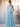 Square A-Line Chiffon Bridesmaid Dress With Bows - Light Blue