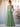 Square A-Line Chiffon Bridesmaid Dress With Bows - Sage Green