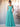 Square A-Line Chiffon Bridesmaid Dress With Bows - Aqua Blue