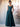 Square A-Line Chiffon Bridesmaid Dress With Bows - Peacock Blue