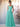 Square A-Line Chiffon Bridesmaid Dress With Bows - Turquoise