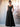 Square A-Line Chiffon Bridesmaid Dress With Bows - Black